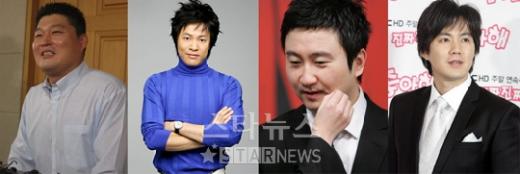 왼쪽부터 올 하반기 결혼을 앞둔 강호동 김정민 주영훈 류진