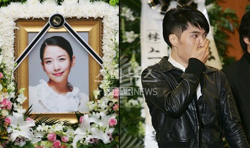 故정다빈 영정(왼쪽)-코미디언 김기수 ⓒ머니투데이 스타뉴스