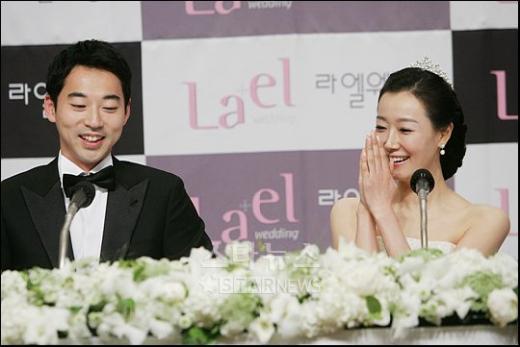 결혼식을 앞두고 기자회견을 갖는 이루마 손혜임 커플 ⓒ임성균 기자 tjdrbs23@