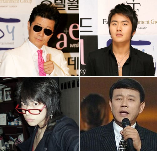 사진 위 태진아와 아들 이루, 사진 아래 설운도의 아들 이승현과 설운도
