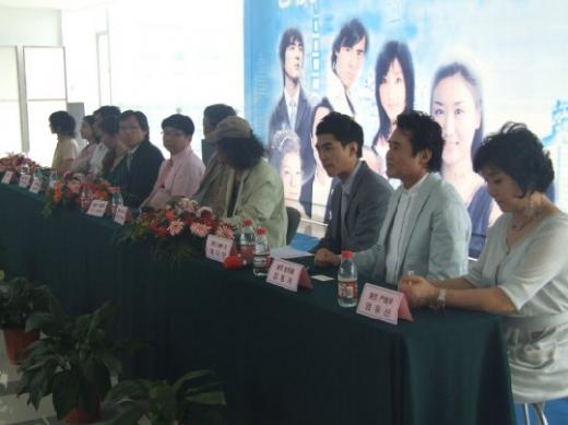 ↑11일 상하이영화예술대학에서 열린 한중공동제작 드라마 '형제여 어디 있는가'(가제) 제작발표회 모습