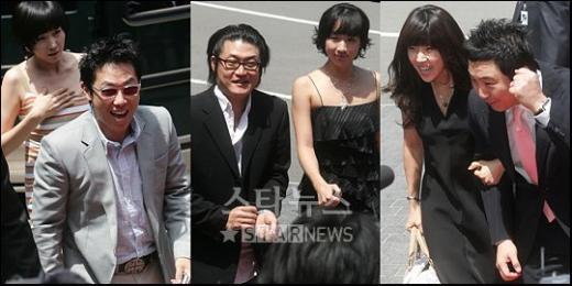 박경림 결혼식에 참석한 윤종신, 김현철, 주영훈 부부(맨 왼쪽 사진부터) ⓒ머니투데이 스타뉴스