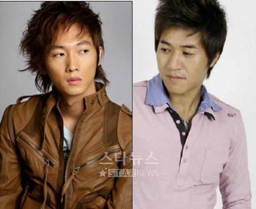 15일 오후 1시 충남 논산 육군훈련소에 함께 입소하는 장우혁(왼쪽)과 김종민 ⓒ머니투데이 스타뉴스