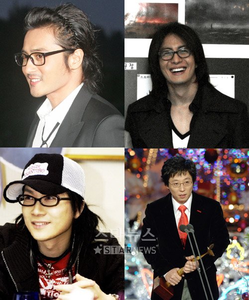 72년생 쥐띠 스타들인 장동건, 배용준, 유재석, 서태지(왼쪽 위부터 시계방향으로)