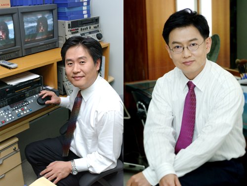 대표적 '아나듀서'로 통하는 MBC의 최재혁 아나운서(왼쪽)과 강재형 아나운서