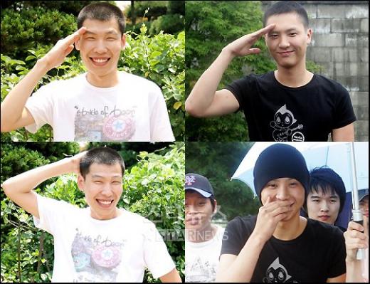 ↑11월 15일 입대한 장우혁, HOT의 인기 답게 많은 팬들과 취재진들로 인산인해를 이루었다.