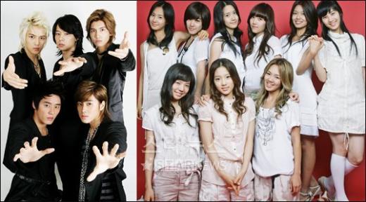 동방신기(왼쪽)와 소녀시대 ⓒ머니투데이 스타뉴스