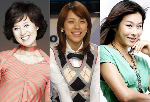 왼쪽부터 박미선, 이효리, 현영.