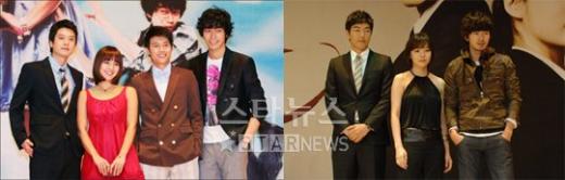 '아빠 셋 엄마 하나' 출연진(왼쪽) 및 '강적들'의 주연들