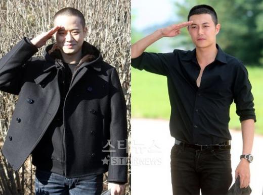 배우 천정명(좌)과 재희(우)