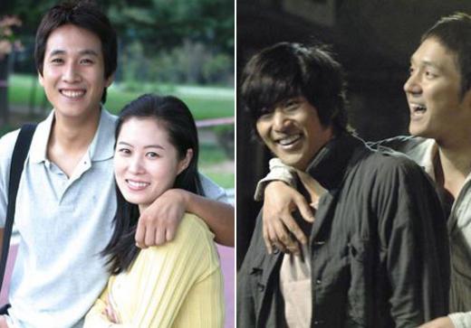 영화 '사과'(왼쪽)과 '소년은 울지 않는다'의 한 장면.