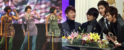 그룹 원더걸스(좌)와 동방신기 ⓒ임성균 기자 tjdrbs23@