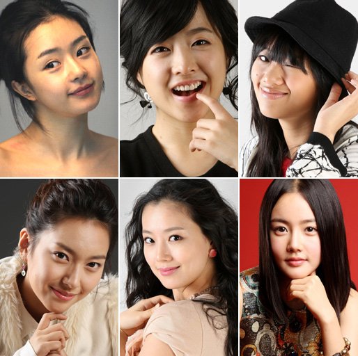 사진 왼쪽 위부터 시계방향으로 서우, 박보영, 쥬니, 황우슬혜, 문채원, 민지