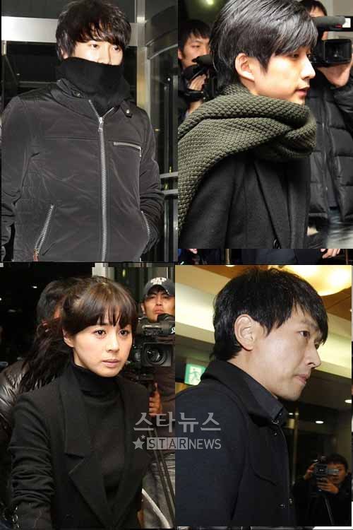 故 박광정의 빈소를 찾은 지성, 류덕환, 김유석, 서영희(왼쪽 위부터 시계방향) ⓒ송희진 기자