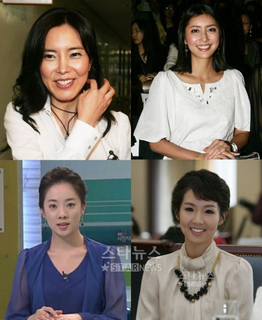 ↑왼쪽 위부터 시계방향으로 장은영, 한성주, 오정연, 박은영 아나운서 <박은영 사진출처=박은영 미니홈피>