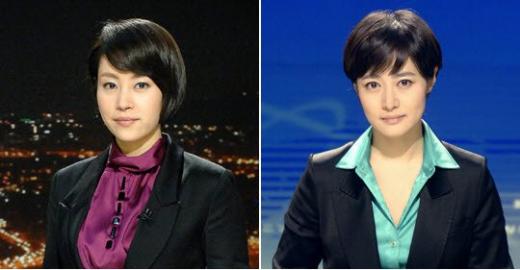 파업에 동참한 박혜진 앵커와 김주하 앵커 <사진제공=MBC>