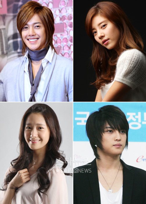 사진 왼쪽 위부터 김현중, 손담비, 영웅재중, 윤아 ⓒ머니투데이 스타뉴스