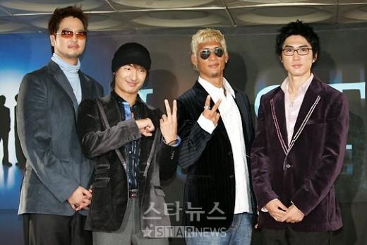 2005년 10월 잠정해체 발표 기자회견 당시 god 모습 ⓒ머니투데이 스타뉴스