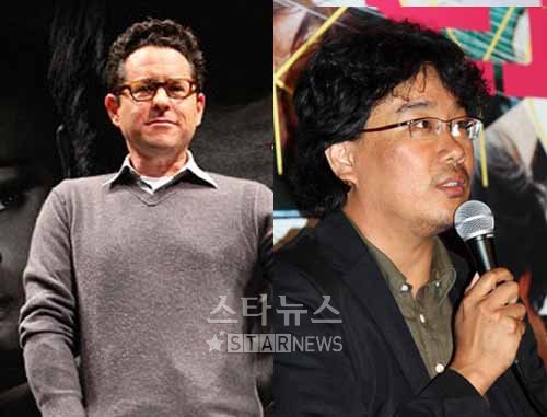 J.J 에이브람스 감독, 봉준호 감독 (오른쪽) ⓒ 머니투데이 스타뉴스