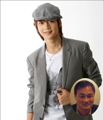 ↑ 그룹 샤이니의 멤버 민호와 그의 부친 최윤겸 전 대전 시티즌 감독(원 안)