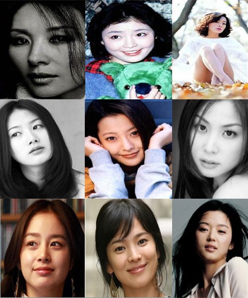↑위부터 80년대, 90년대, 2000년대 트로이카 여배우