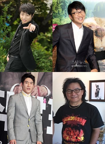 왼쪽위부터 시계방향으로 유상무 윤형빈 유현상 최철호