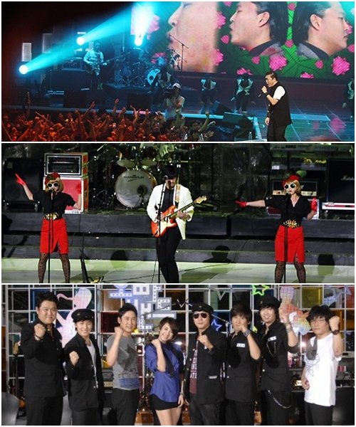 제 33회 'MBC 대학가요제' 축하공연에 나서는 싸이, 장기하와 얼굴들, 오빠밴드.