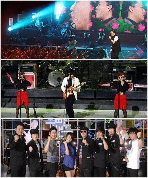 제 33회 'MBC 대학가요제' 축하공연에 나서는 싸이, 장기하와 얼굴들, 오빠밴드.