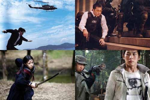 '케이티' '2009 로스트 메모리즈' '피안도' '블러드'(시계방향) <사진출처=영화스틸>
