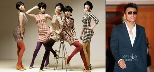 원더걸스(왼쪽)와 박진영
