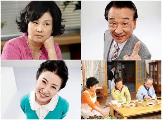사진 왼쪽 위부터 '보석비빔밥'의 한혜숙, '지붕뚫고 하이킥'의 이순재, '솔약국집 아들들', '지붕뚫고 하이킥'의 김자옥