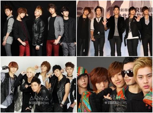 샤이니, SS501, 엠블랙, 비스트(왼쪽 위부터 시계방향으로) ⓒ사진=SM엔터테인먼트, DSP미디어, 머니투데이 스타뉴스