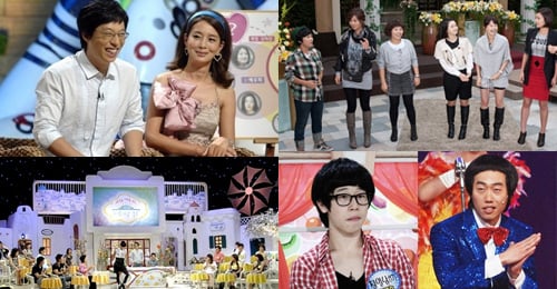 MBC '놀러와', SBS '골드미스다이어리', SBS '붕어빵' MBC '세바퀴'(왼쪽 위부터 시계방향)