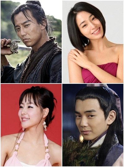 사진 왼쪽 위부터 시계방향으로 '선덕여왕'의 비담 김남길, '꽃보다 남자'의 하재경 이민정, '선덕여왕'의 김춘추 유승호, '아내의 유혹'의 민소희 채영인