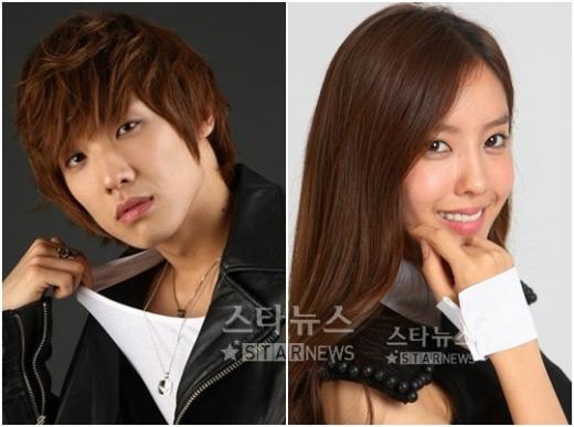엠블랙의 이준(왼쪽)과 티아라 효민 ⓒ사진=임성균 기자 tjdrbs23@, 홍봉진 기자 honggga@