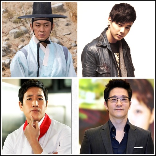 왼쪽부터 시계방향으로 박용우 유승호 알렉스 이선균