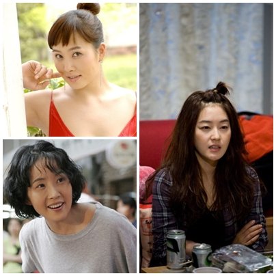 왼쪽부터 시계방향으로 '내 이름은 김삼순'의 김선아, '아결여'의 박진희, '장밋빛인생'의 최진실