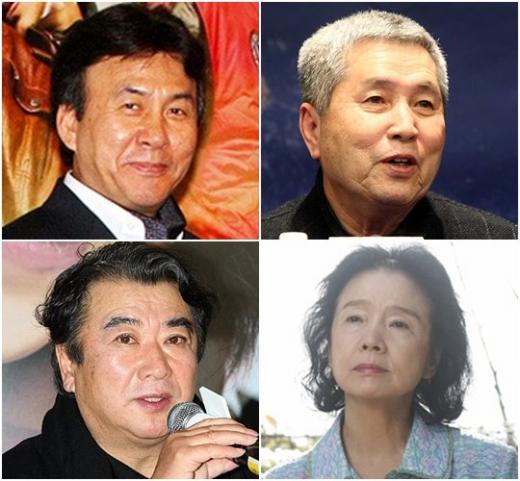 ⓒ왼쪽 상단부터 시계방향으로 박영규 임권택 윤정희 하명중.