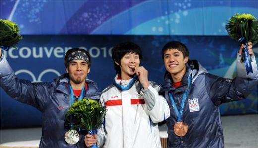 ↑밴쿠버 동계올림픽 쇼트트랙 남자 1500m 시상식 ⓒ사진=대한체육회 제공