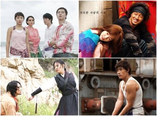 사진 왼쪽 위부터 시계방향으로 '발리에서 생긴일', '미안하다 사랑한다', '아이리스', '다모'