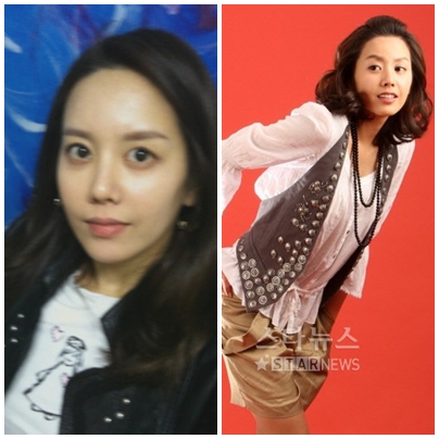 박채경이 최근 공개한 사진(왼쪽,박채경 미니홈피)