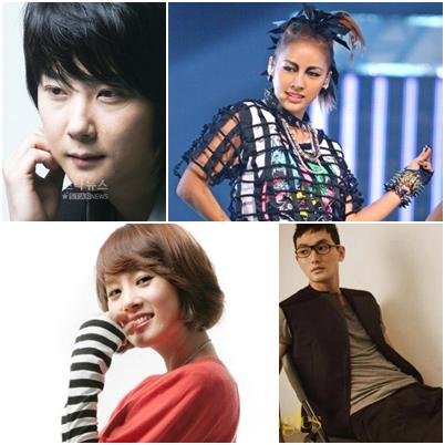 신혜성,이효리,강타,이수영(왼쪽부터 시계방향)