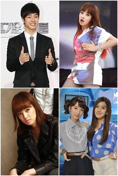 사진 왼쪽 위부터 시계방향으로 비스트의 이기광, f(x)의 빅토리아, 시크릿의 김지숙 오승아, 애프터스쿨의 주연 ⓒ머니투데이 스타뉴스, Y-스타 제공
