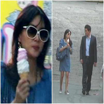 아이스크림 먹는 고소영, 고소영과 15년 지기 노일환 대표<사진제공=Y스타>