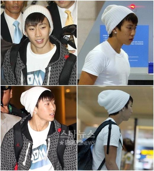 18일 입국한 재범의 모습(왼쪽)과 지난해 9월 출국 당시의 모습 ⓒ머니투데이 스타뉴스