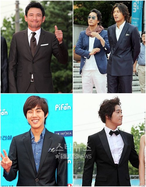 왼쪽 위에서부터 시계방향으로 황정민, 신현준, 오지호, 박재정, 백성현 ⓒ머니투데이 스타뉴스
