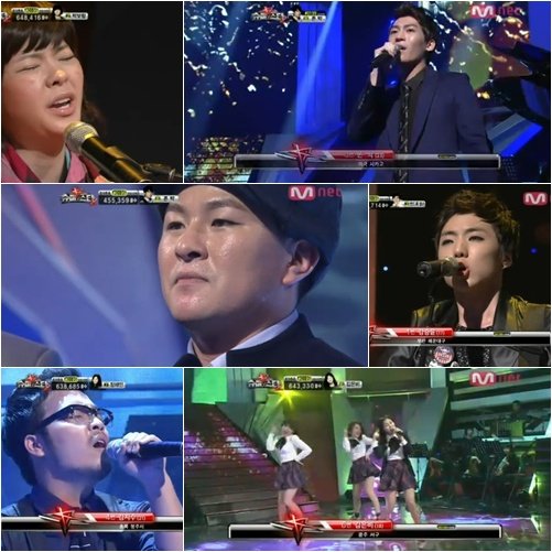 <사진='슈퍼스타K2' 24일 생방송 합격자들 캡처,엠넷미디어>