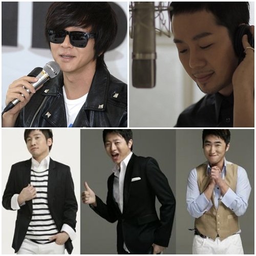 윤도현, 정엽, 장동민, 유상무, 유세윤(시계방향)