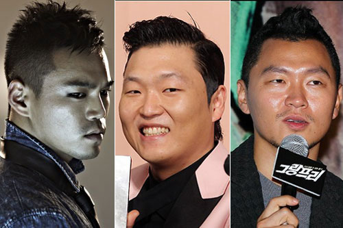 이정, 싸이, 양동근(왼쪽부터)