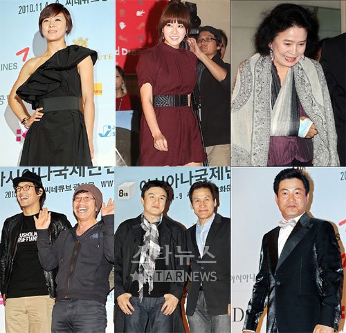 하지원 류현경 윤정희 이한위 안성기 박중훈 박철민 오지호(왼쪽 위부터 시계방향) ⓒ사진=홍봉진 기자